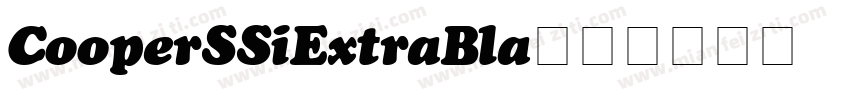 Cooper SSi Extra Bla字体转换